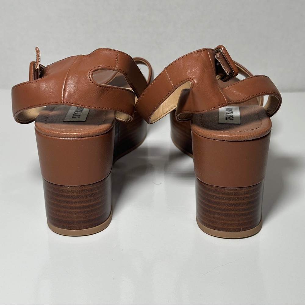 Steve Madden Brown Wooden Platform Sandal - Picture 4 of 6